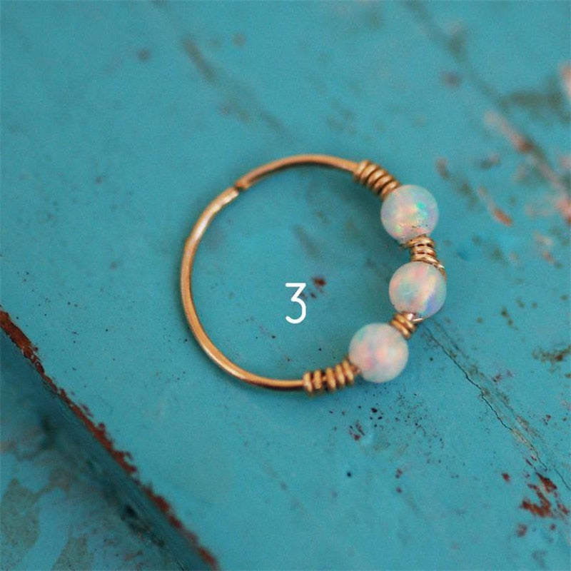 Handmade Gold Filled/925 Silver Real Piercing Nose Ring Clip On - Bosom Blouse