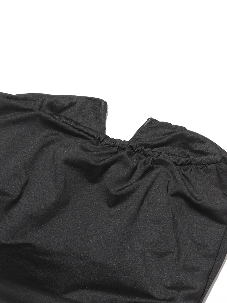 Strapless Sleeveless Draped Floral Mini A Line Dress