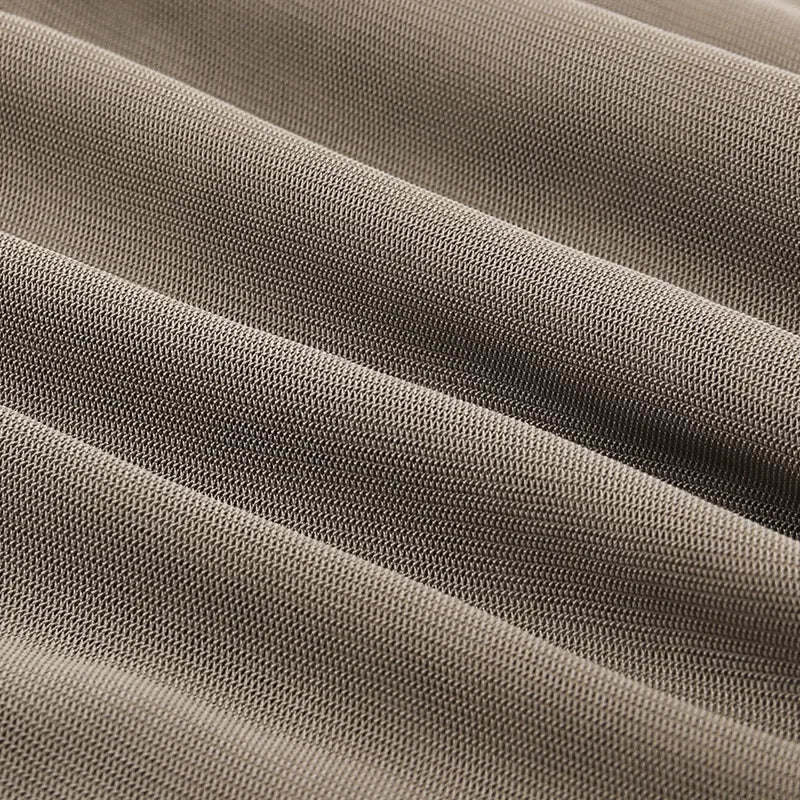 Backless Frill Mesh See Through Crop Top - Bosom Blouse