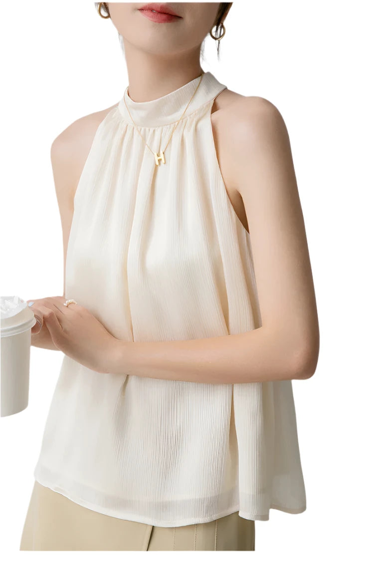 Simplicity Slim Halter Sleeveless Camis - Bosom Blouse