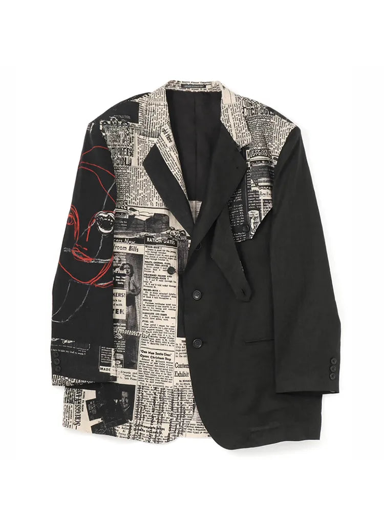 Newspaper on sale print blazer