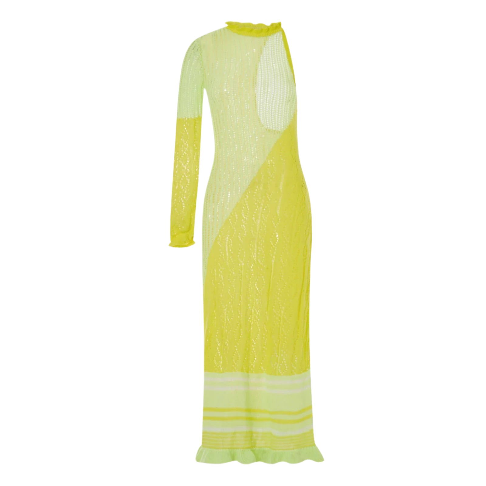 Long Knit Cut Out See-Through One Shoulder Long Beach Dress Bosom Blouse Long Knit Cut Out See-Through One Shoulder Long Beach Dress Bosom Blouse