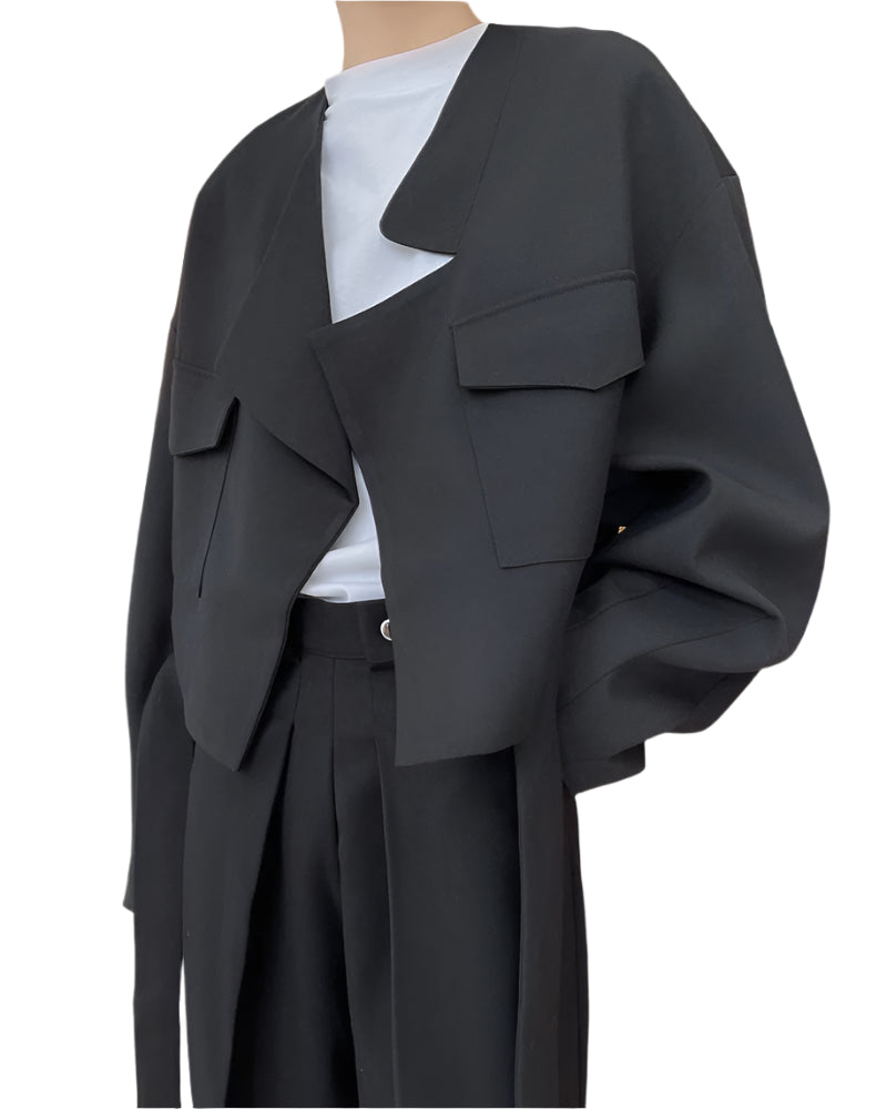Short Irregular Blazer - Bosom Blouse