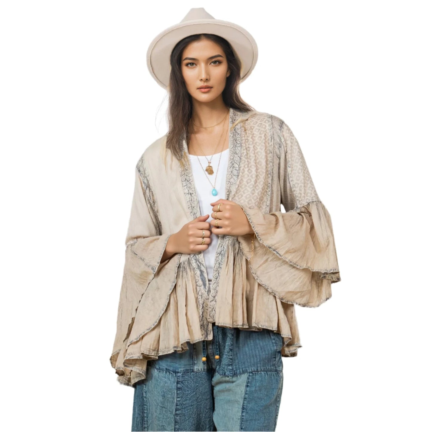 Preorder: Elegant Kimono-Inspired Frill Shrug