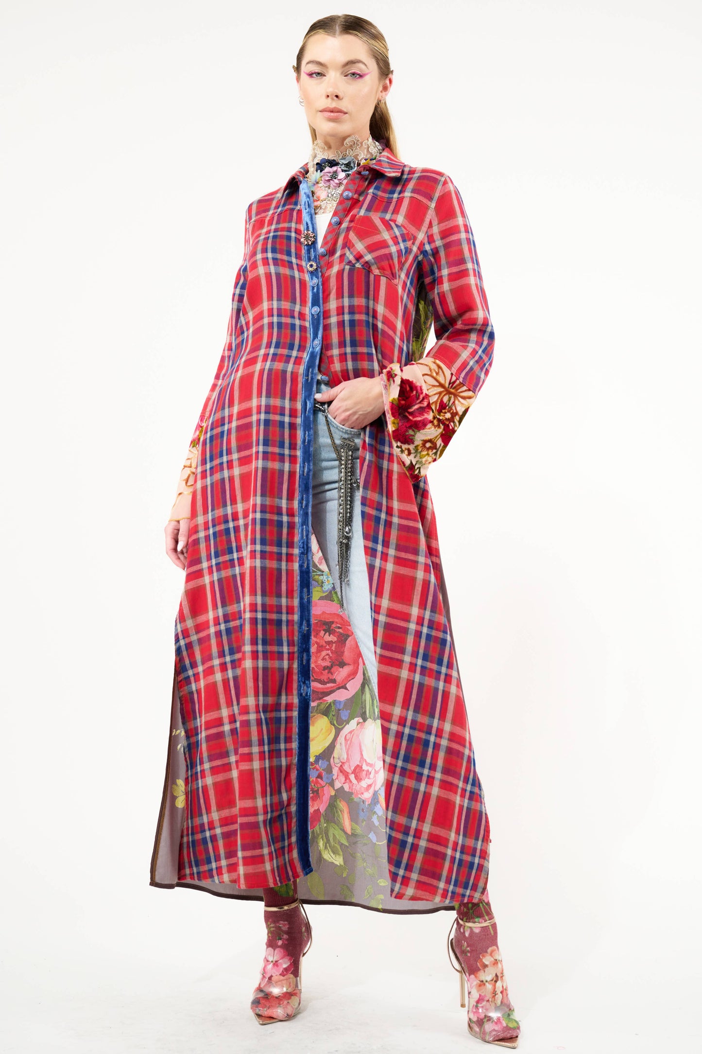 Anna Button Up Maxi Shirt Dress / Duster