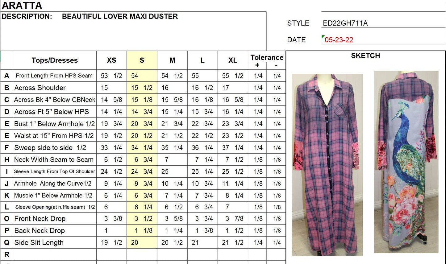 Anna Button Up Maxi Shirt Dress / Duster