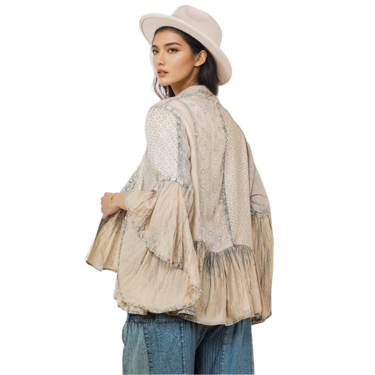 Preorder: Elegant Kimono-Inspired Frill Shrug