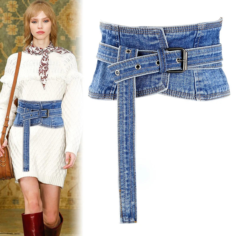 Denim Waist  Buckle Belt