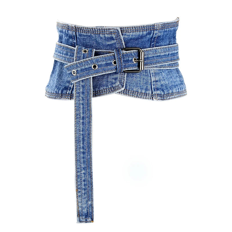 Denim Waist  Buckle Belt