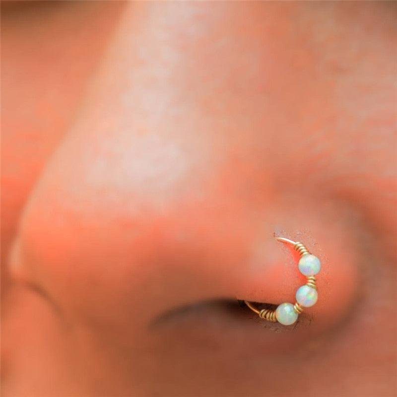 Handmade Gold Filled/925 Silver Real Piercing Nose Ring Clip On