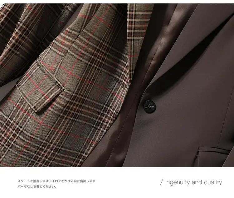 Plaid Blazers Coat