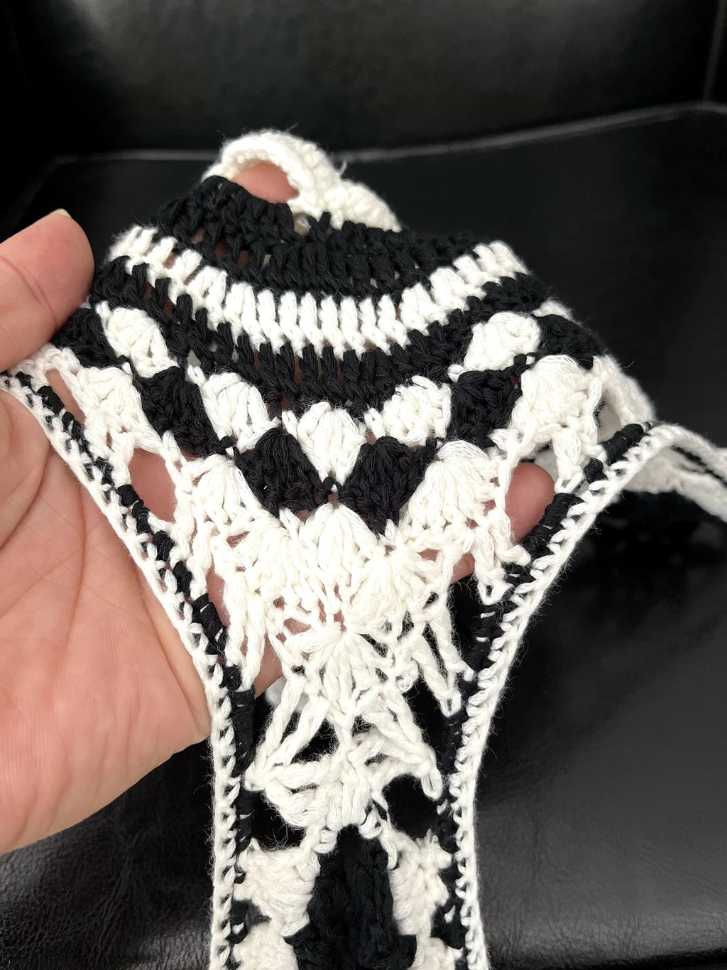 Crochet Knit Halter Backless Cut Out Long Dress