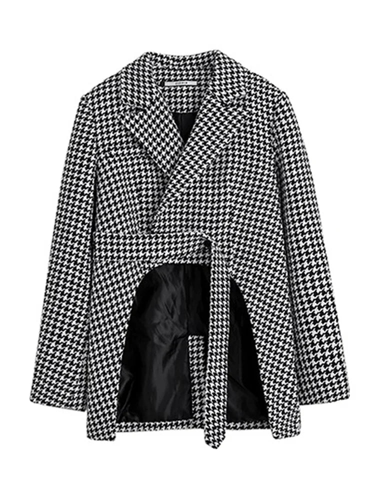 Houndstooth Irregular Jacket