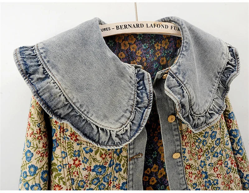 Jacquard Embroidery Denim Jacket