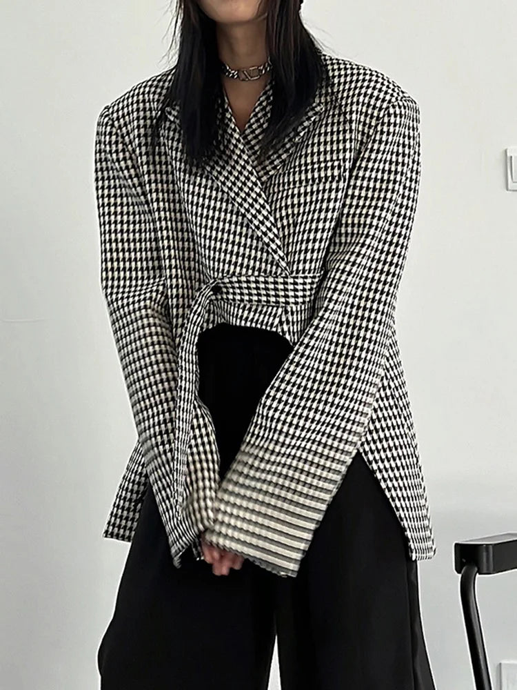 Houndstooth Irregular Jacket