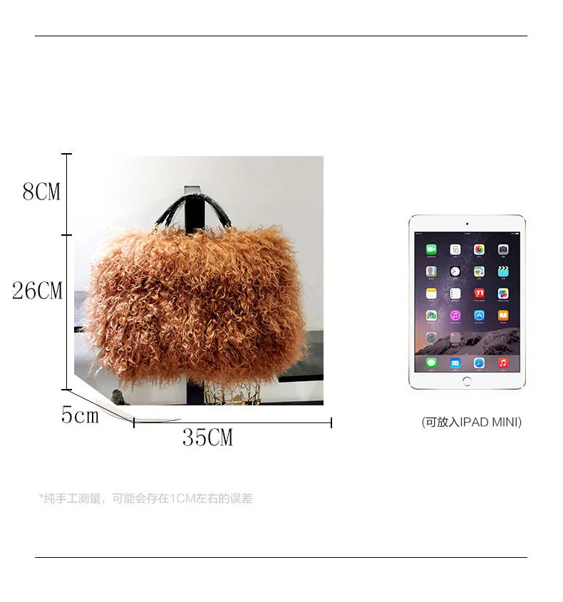 Real Fur Chain Shoulder Bag