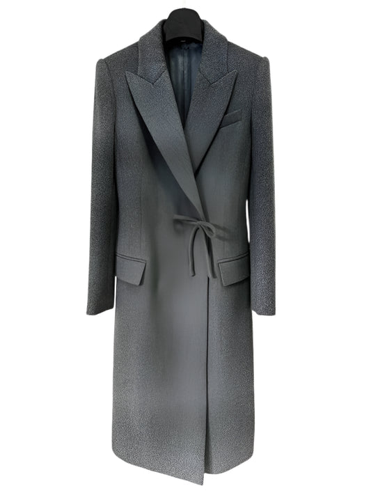 Elegant Wool Long Overcoat