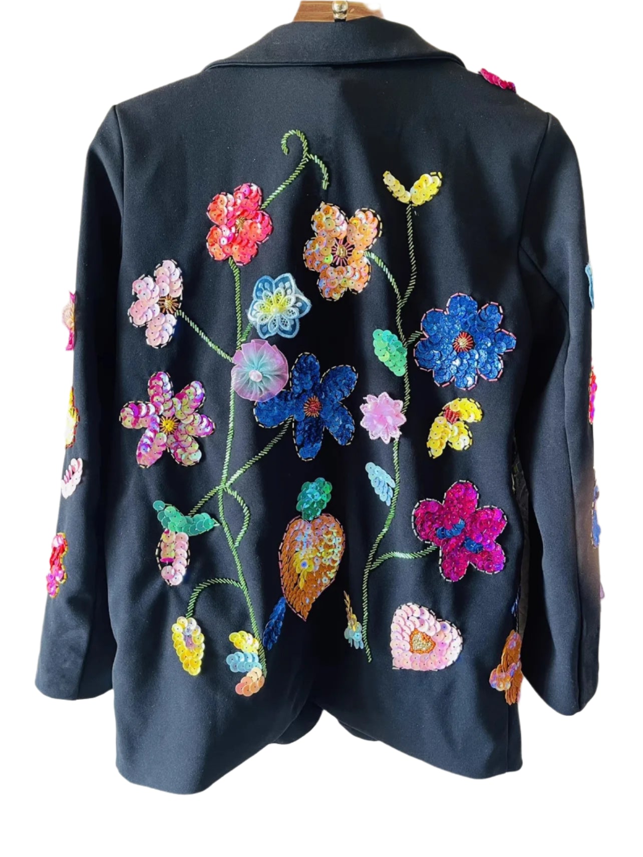 Floral Handmade Beading Florals Blazer