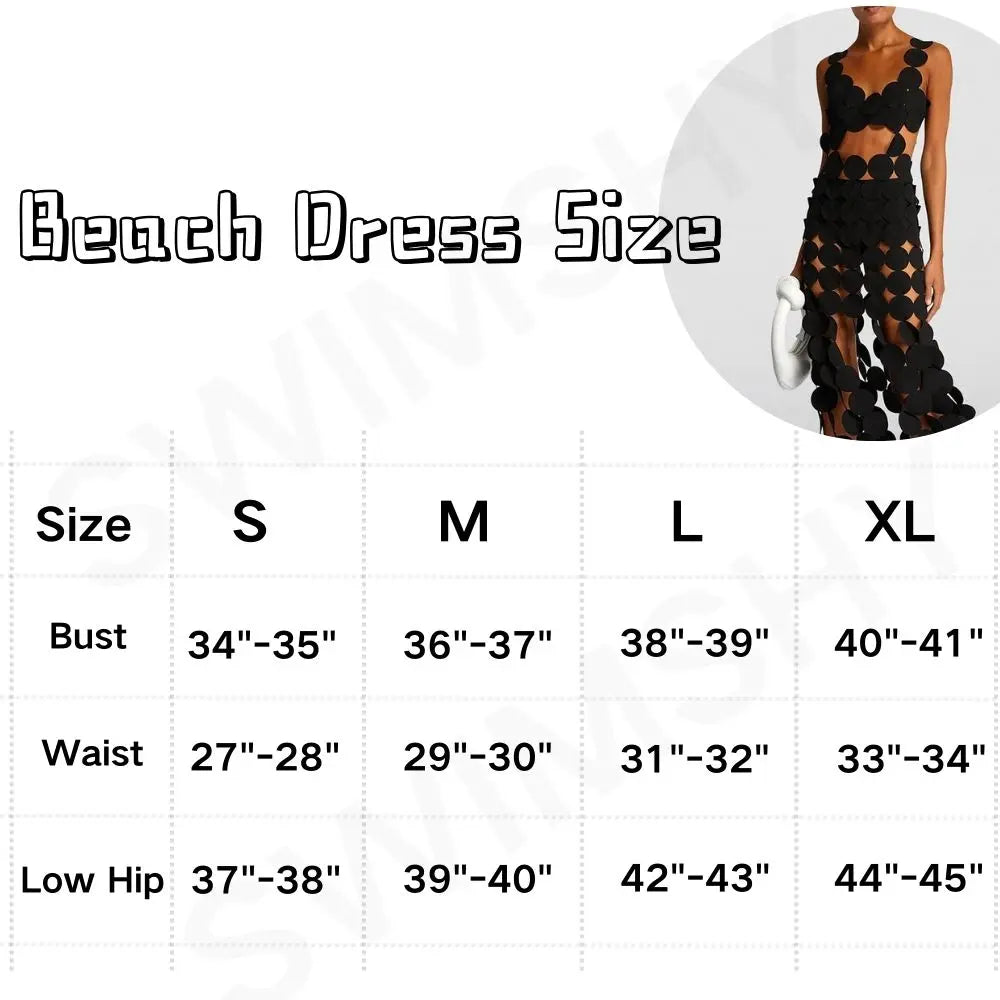 Black Circle  Bikini Beach Dress