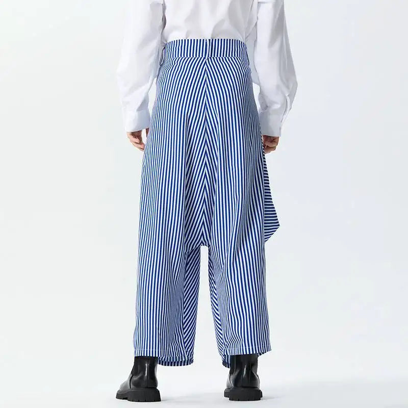 Unisex Striped Irregular Pants