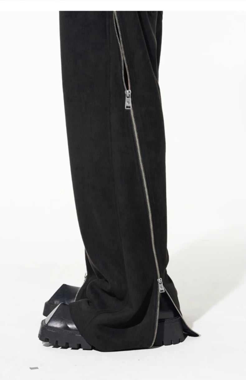 Stretchy Suede Faux Leather Pants