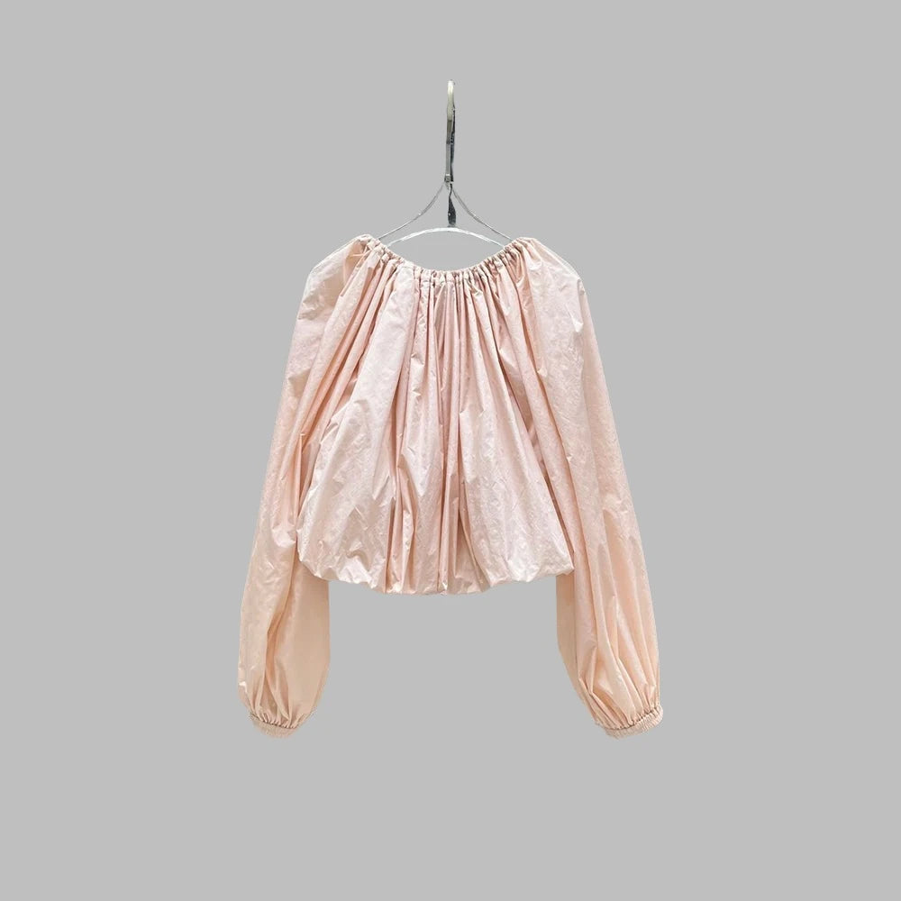 Elastic Waist Ballon Pants & Blouse