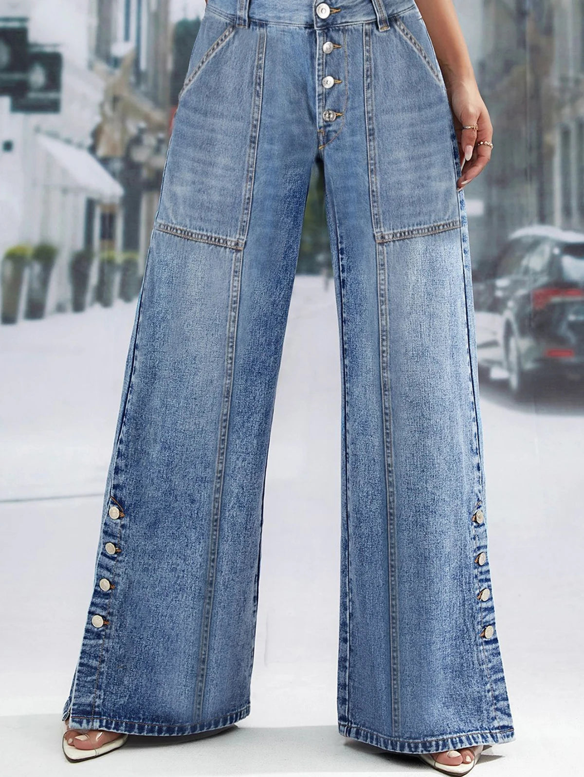 High Waist Wide Leg Jeans