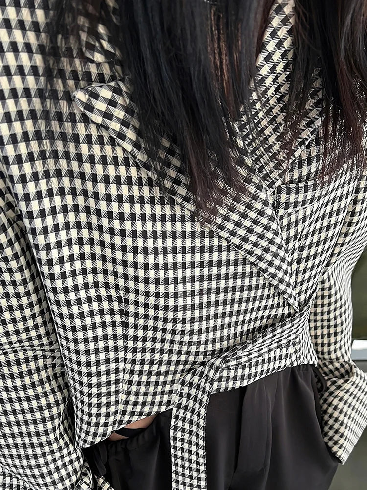 Houndstooth Irregular Jacket