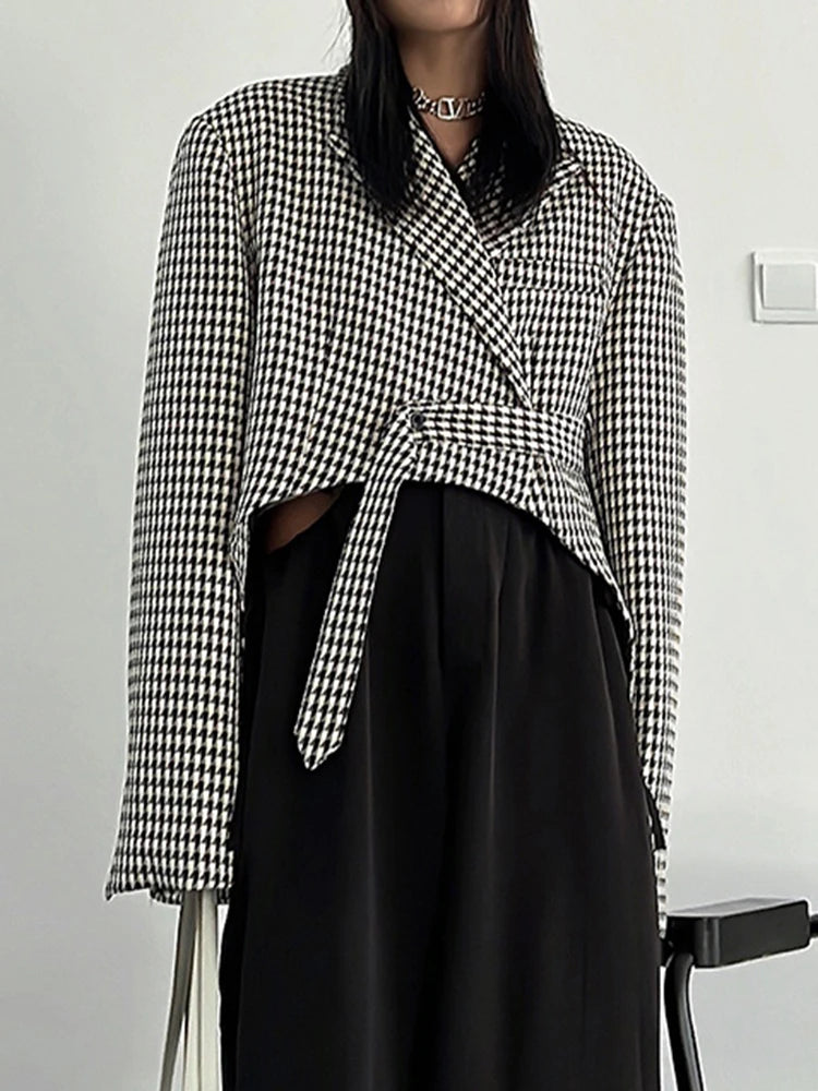 Houndstooth Irregular Jacket