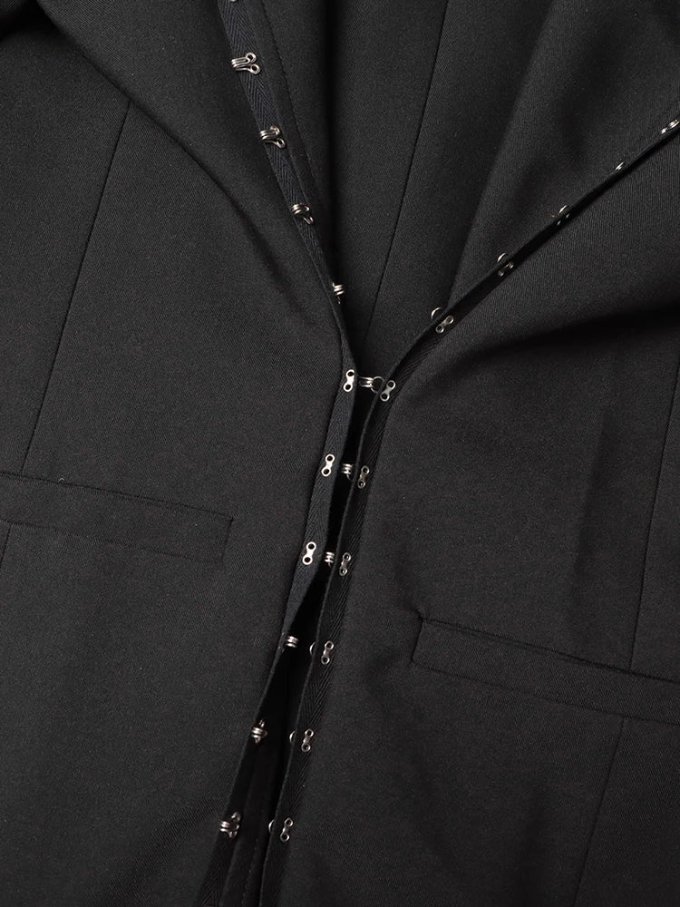 Minimalist Notched Collar Long Sleeve Blazer