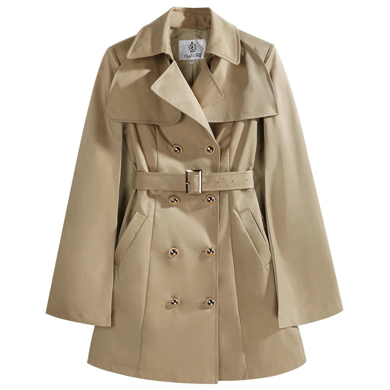 Cape Double Buttoned Trench Coat