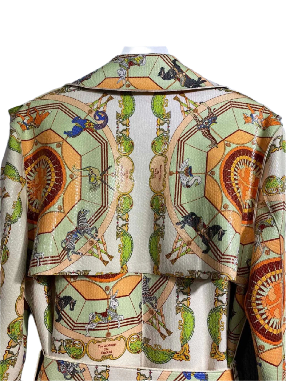 Printed Long-sleeved Trench Coat