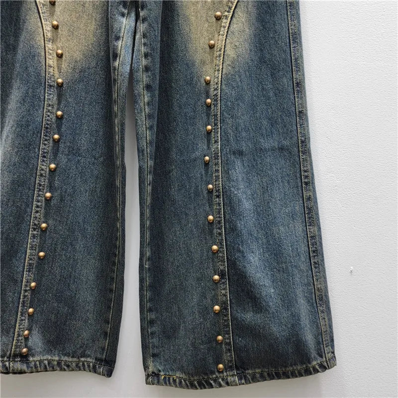 Rivet High Waist Wide Leg Jeans