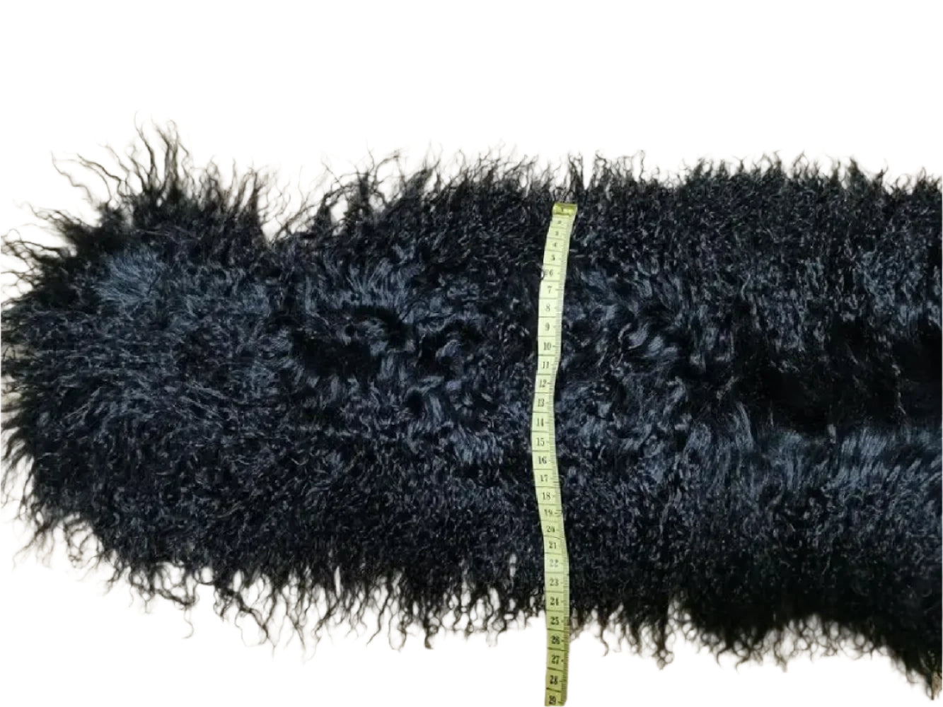 Black Mongolian Lamb Fur Scarf