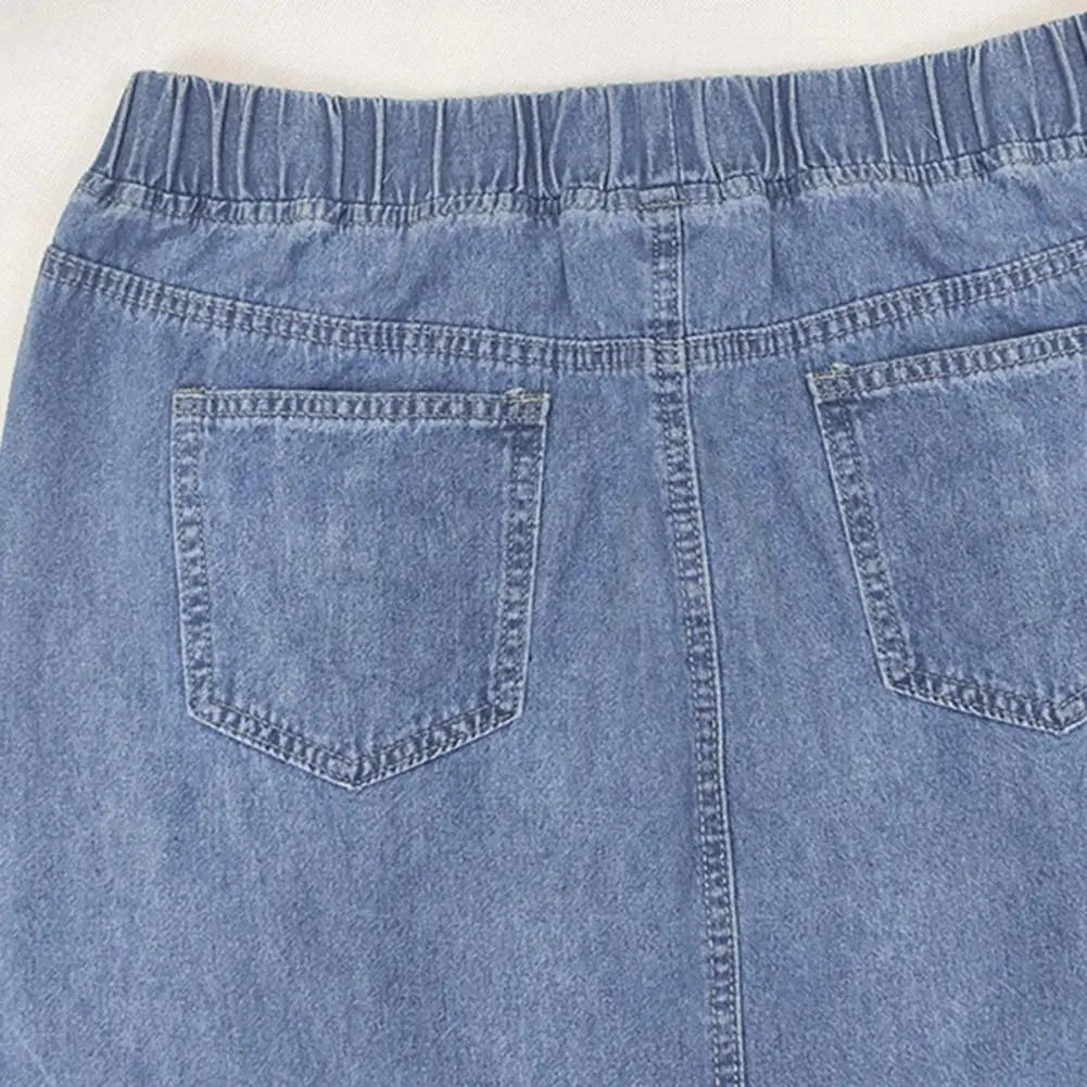 A Line Denim Long Skirt