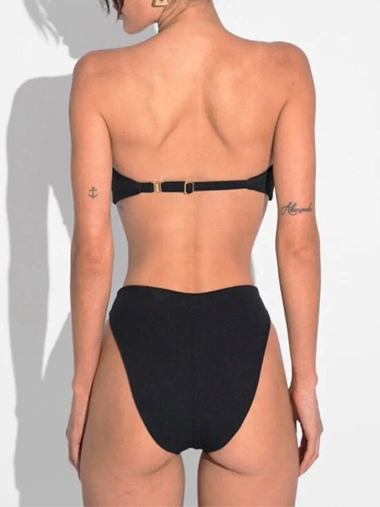 Black Circle  Bikini Beach Dress