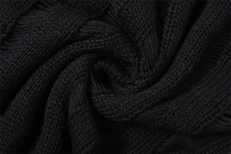 Gothic See Through Black  Knitwear T-shirt