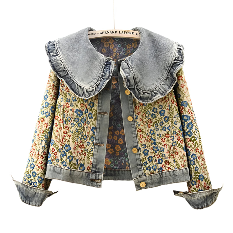 Jacquard Embroidery Denim Jacket