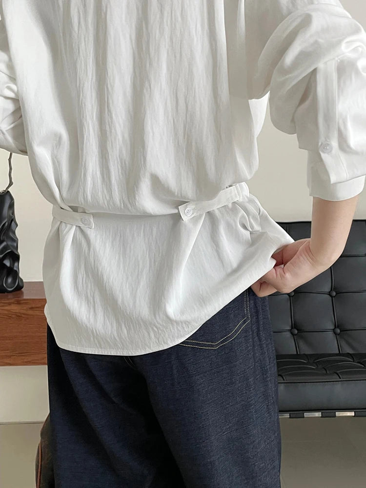 Irregular Knot Long Sleeve Shirt