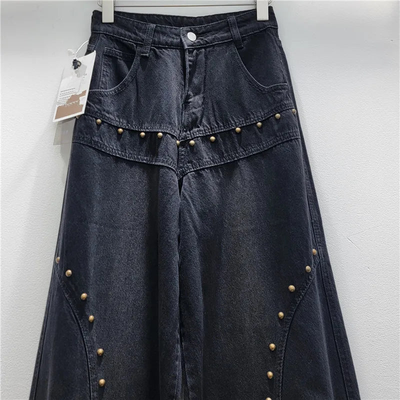 Rivet High Waist Wide Leg Jeans