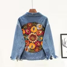 Floral Embroidered Denim Jacket