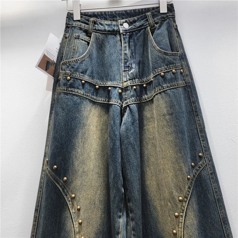 Rivet High Waist Wide Leg Jeans