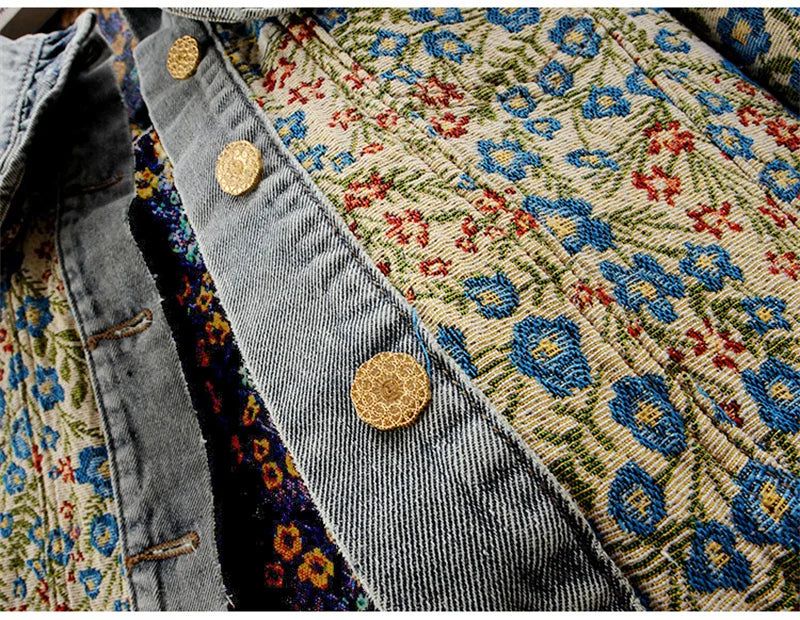 Jacquard Embroidery Denim Jacket