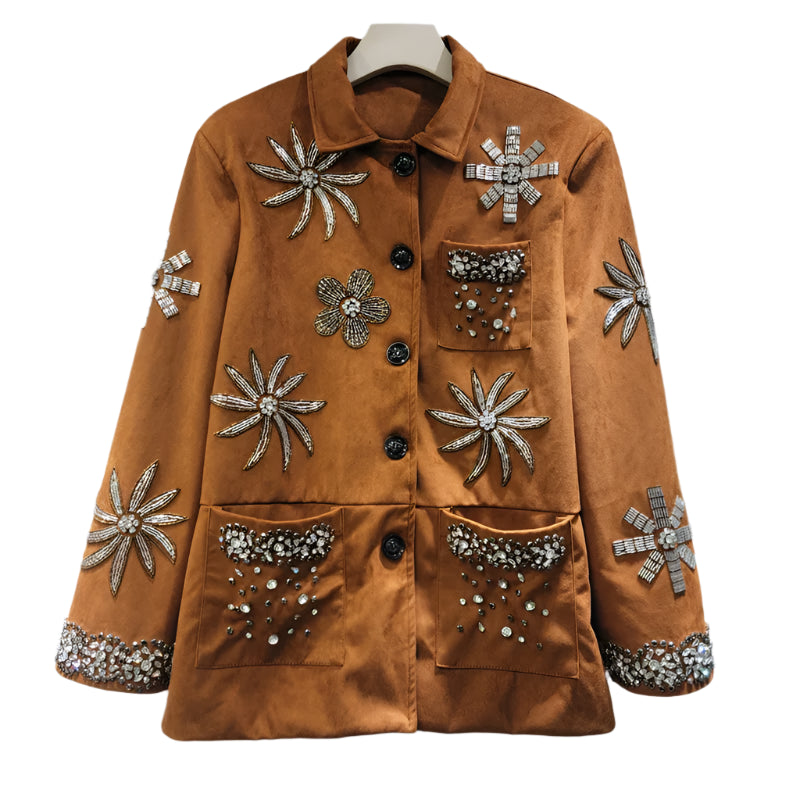 Beaded Diamond Flower Jacket