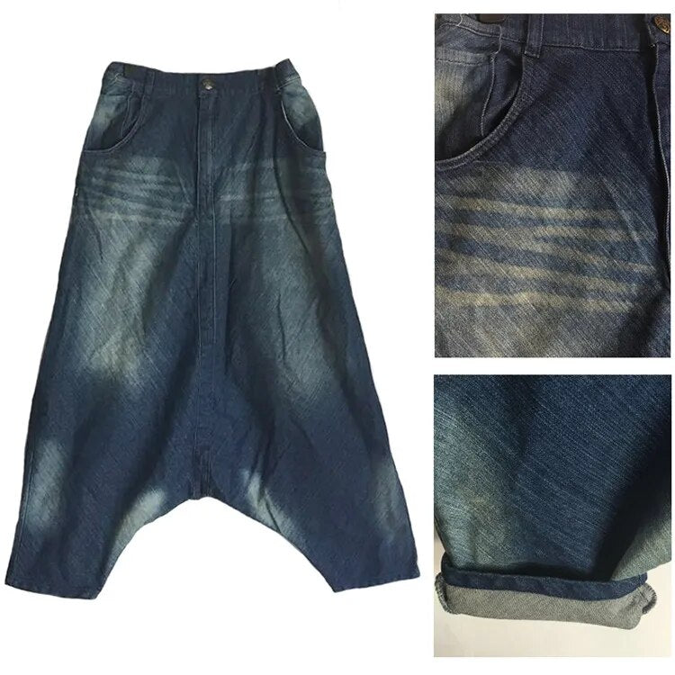 Denim Cotton Harem Pants