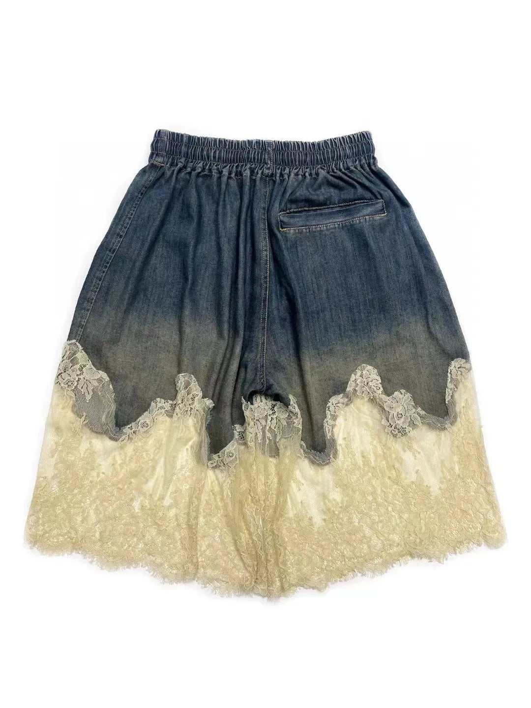 Lace Denim Shorts