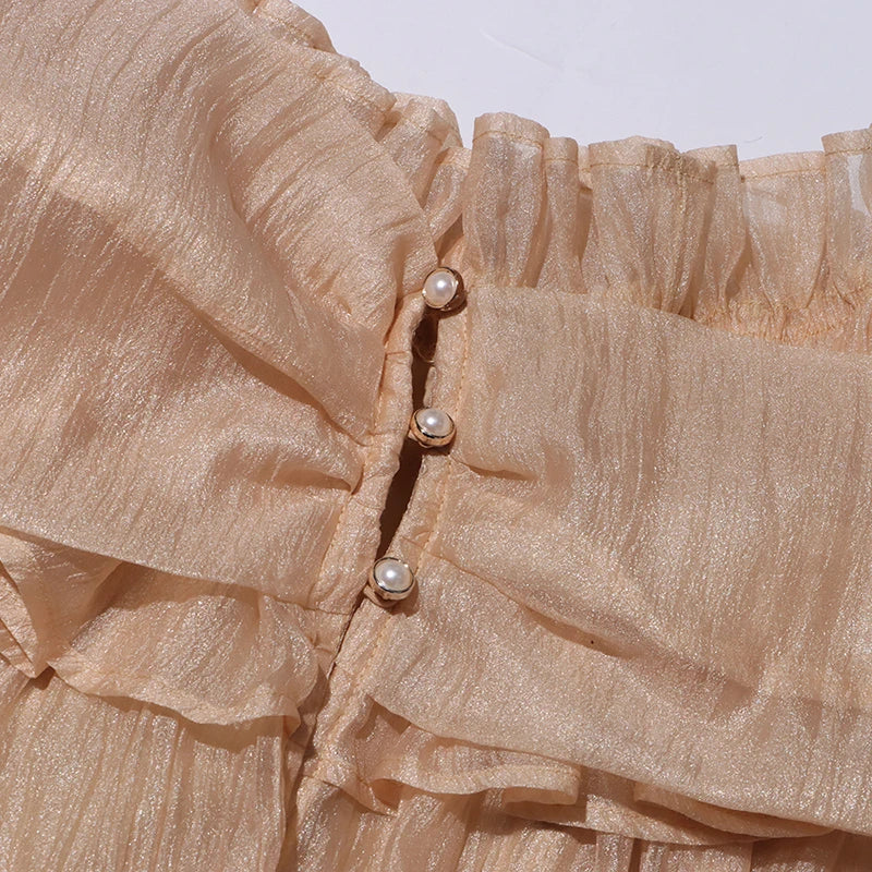 Off Shoulder Loose Lace Up Blouse