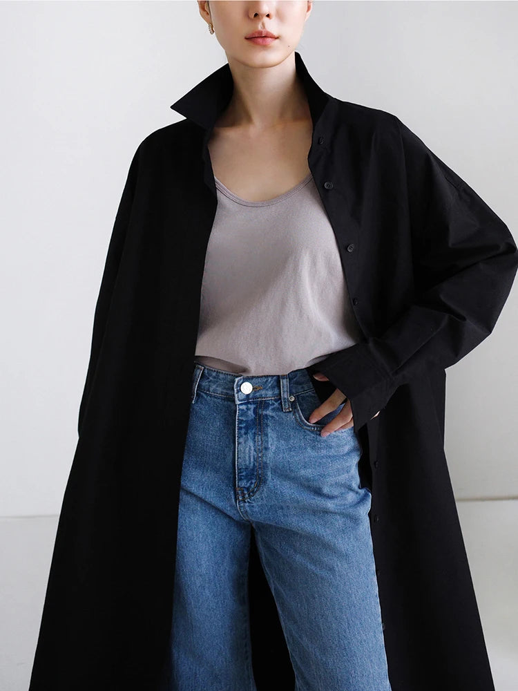 Big Size Long Sleeve Loose Fit Shirt