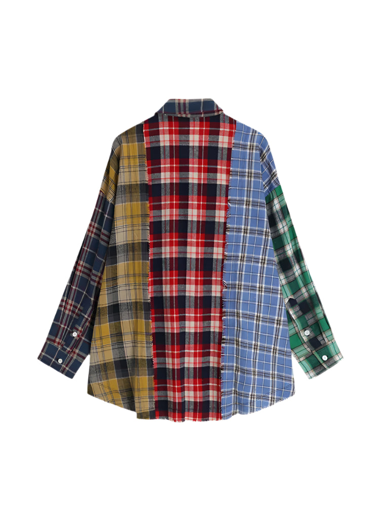 Patchwork Plaid Shirts