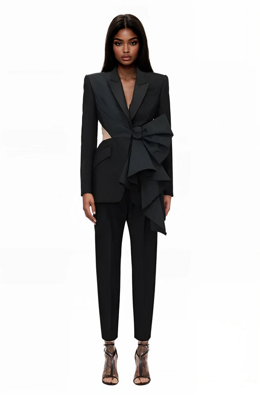 Bowknot Cut Out Blazer